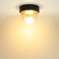 Kleine Deckenlampe Schwarz Gold Ø18cm rund IP44 E27