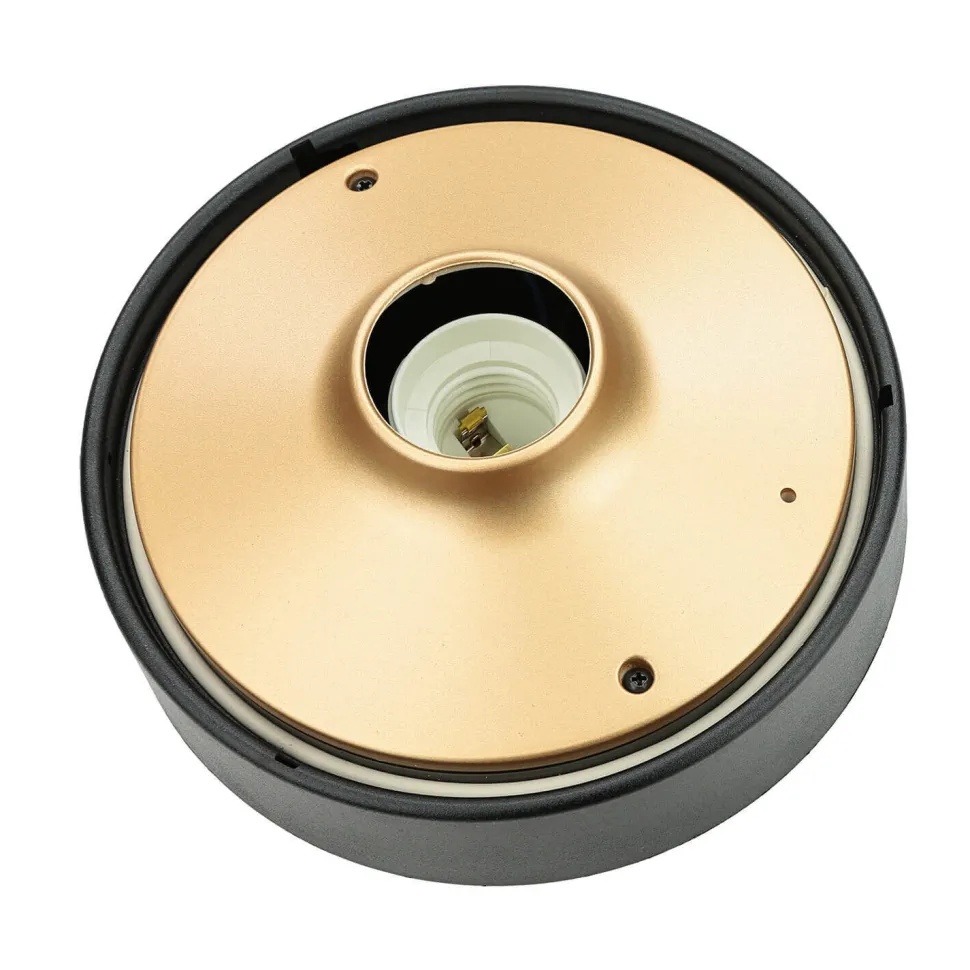 Kleine Deckenlampe Schwarz Gold Ø18cm rund IP44 E27