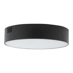 Kleine Deckenleuchte LED Ø 21 cm rund Schwarz innen