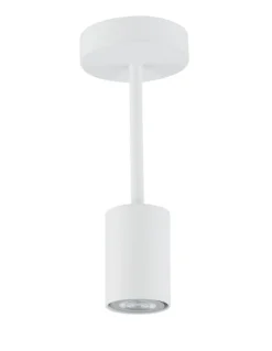 Kleine Deckenleuchte Metall Weiß Ø10 cm Beleuchtung