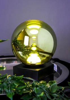 Kleine LED Tischleuchte Schwarz Grün 18 cm 5 W Modern