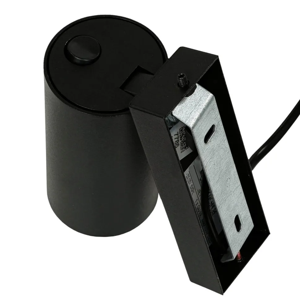 Kleine Spot Lampe mit Schalter Kabel Schwarz GU10