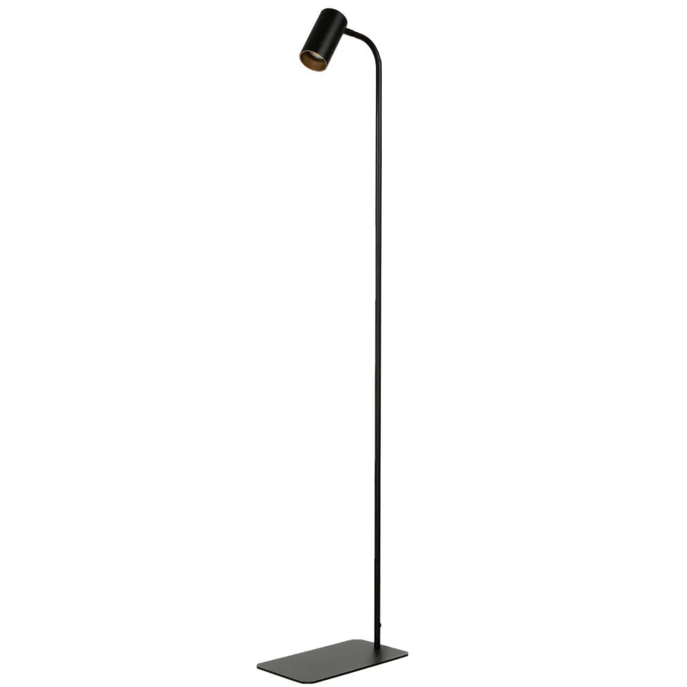 Kleine Stehlampe Schwarz Gold 124cm Modern flexibel