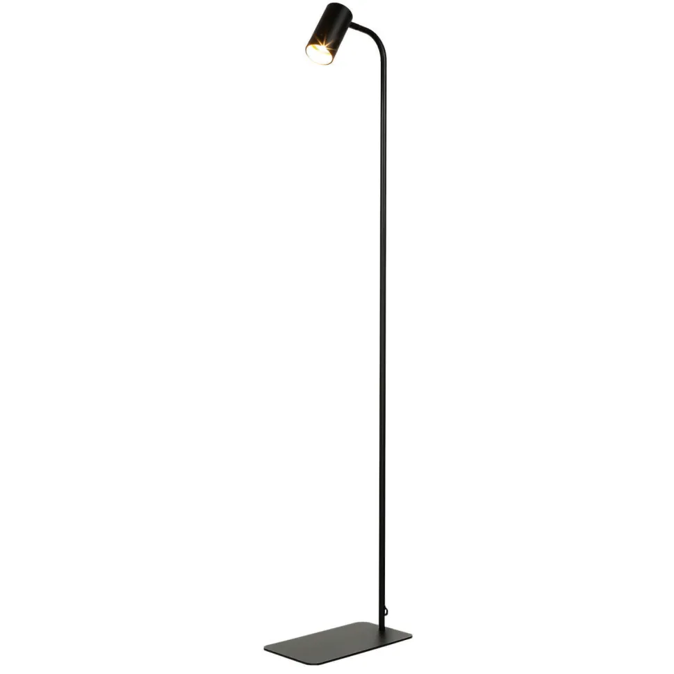 Kleine Stehlampe Schwarz Gold 124cm Modern flexibel