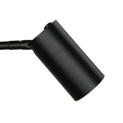 Kleine Stehlampe Schwarz Gold 124cm Modern flexibel