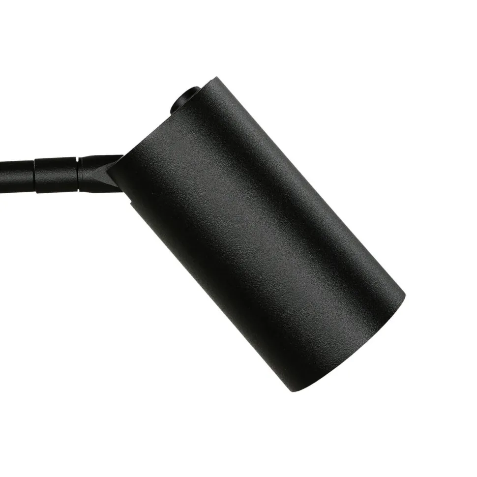 Kleine Stehlampe Schwarz Gold 124cm Modern flexibel