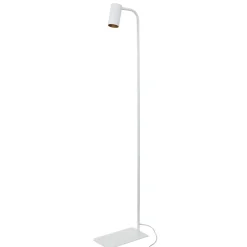 Kleine Stehlampe Weiß 124cm Modern flexibel GU10 Metall