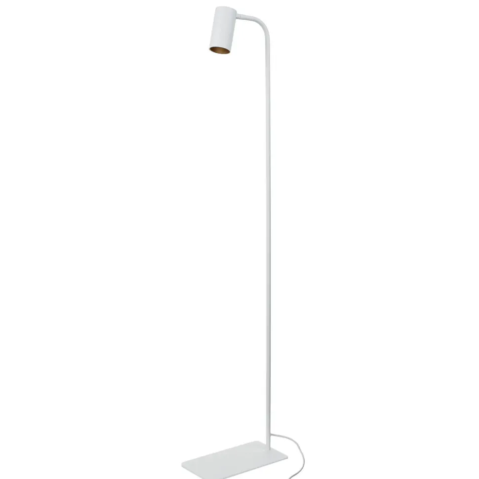 Kleine Stehlampe Weiß 124cm Modern flexibel GU10 Metall