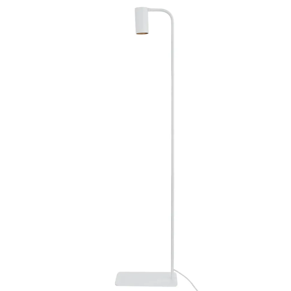 Kleine Stehlampe Weiß 124cm Modern flexibel GU10 Metall
