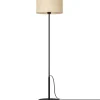 Kleine Stehleuchte Schwarz Natur 150 cm Rattan Metall