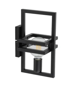 Kleine Wandlampe Metall Schwarz dekorativ E27 H:31 cm