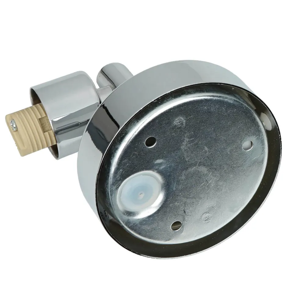 Kleine Wandlampe mit Schalter Glasschirm IP44 H:17cm