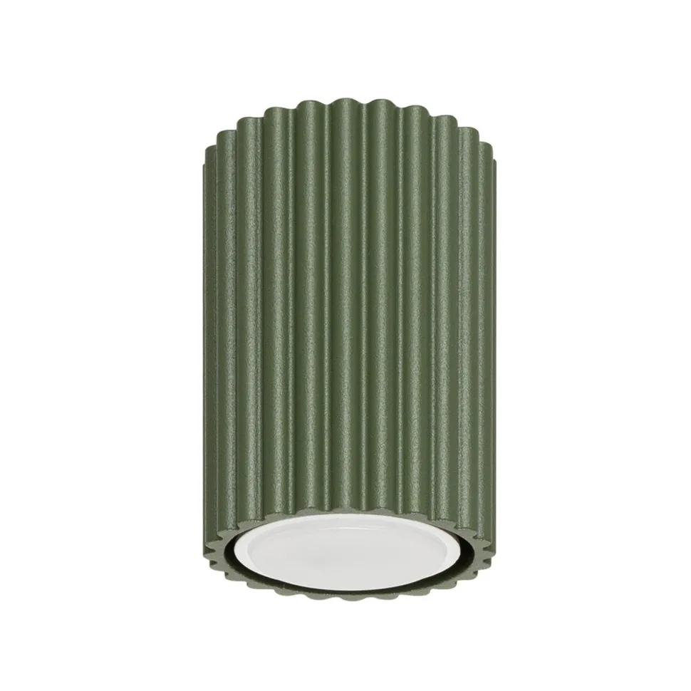 Kleiner Aufbauspot GU10 Ø 6,5 cm H: 10 cm Aufputz Grün Modern