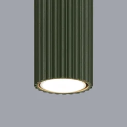 Kleiner Aufbauspot GU10 Ø 6,5 cm H: 10 cm Aufputz Grün Modern