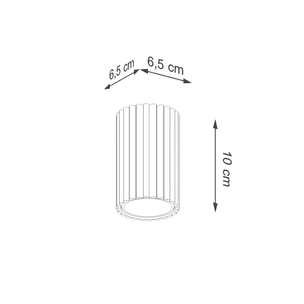Kleiner Aufbauspot GU10 Ø 6,5 cm H: 10 cm Aufputz Grün Modern
