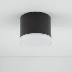 Kleiner Deckenspot Schwarz GX53 Ø 8,5 cm Aluminium Modern