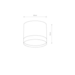 Kleiner Deckenspot Schwarz GX53 Ø 8,5 cm Aluminium Modern