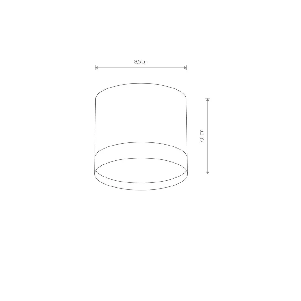 Kleiner Deckenspot Schwarz GX53 Ø 8,5 cm Aluminium Modern