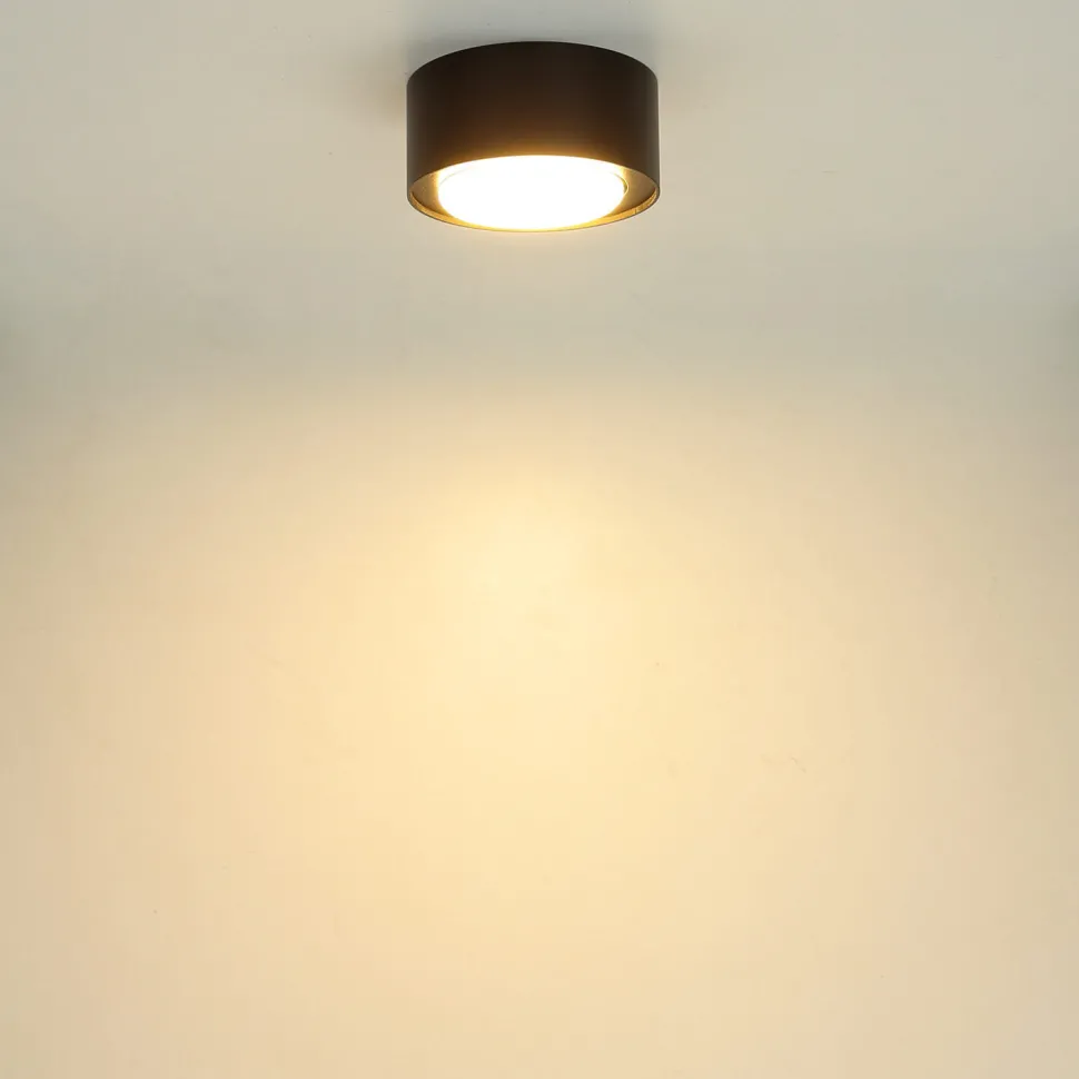 Kleiner Deckenstrahler Metall Ø10cm rund blendarm