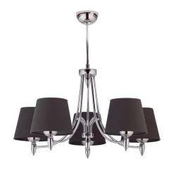 Kronleuchter ALAION Ø70cm Graphit Chrom Esstisch