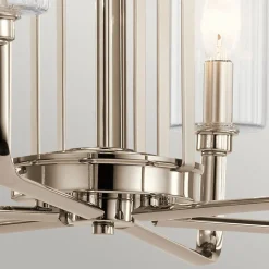 Kronleuchter Art Déco Metall Glas B: 68,6 cm H: max. 169,8 cm