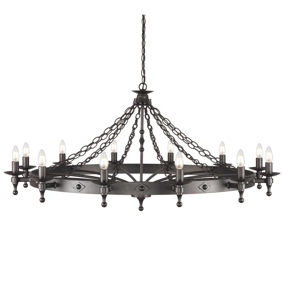 Kronleuchter CAMELOT 9 Schwarz Ø122cm Lampe