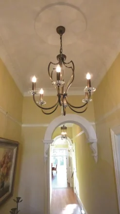 Kronleuchter CANDELA 12 Echt-Messing Bronze Lampe