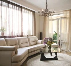 Kronleuchter CANDELA 15 Rostbraun Ø65cm Lampe