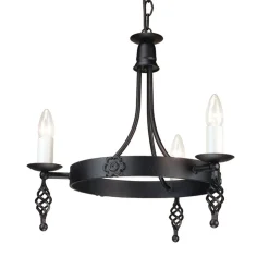 Kronleuchter Esstisch Schwarz Metall Rustikal Ø48cm