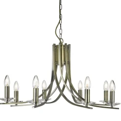 Kronleuchter 8-flammig in Messing Antik E14 Metall