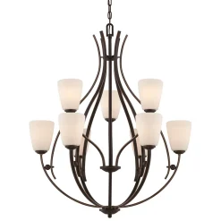 Kronleuchter GENTLE Braun Glas Metall Premium Design