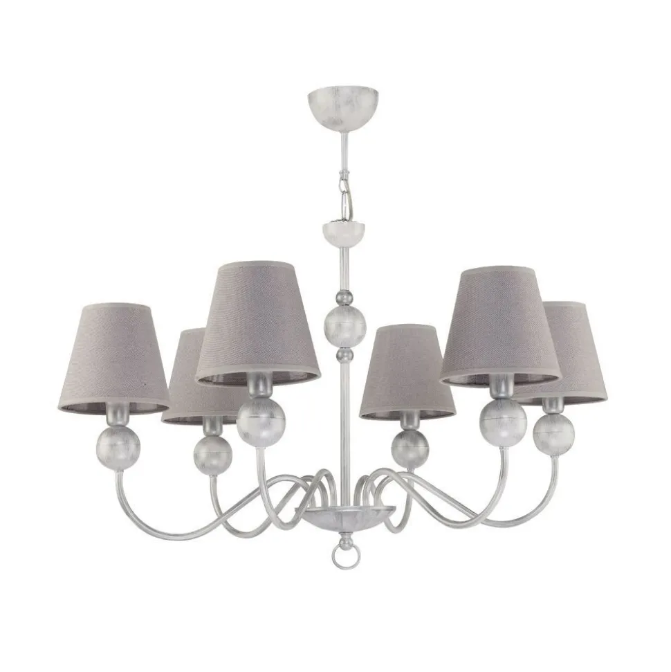 Kronleuchter Grau Weiß Ø74cm ANTEXIA Esstisch Lampe