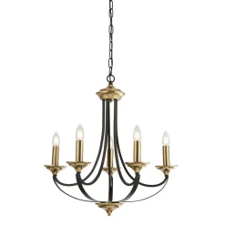 Kronleuchter in Bronze Ø 58 cm 5-flammig E14 Metall