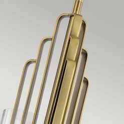 Kronleuchter Jugendstil 45,9 cm breit 3-flammig E14 in Messing