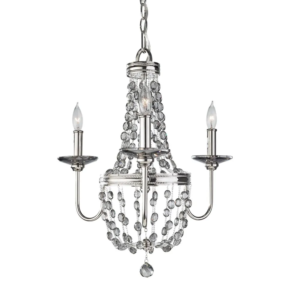 Kronleuchter Kristall in Nickel Klassisch CASTELO