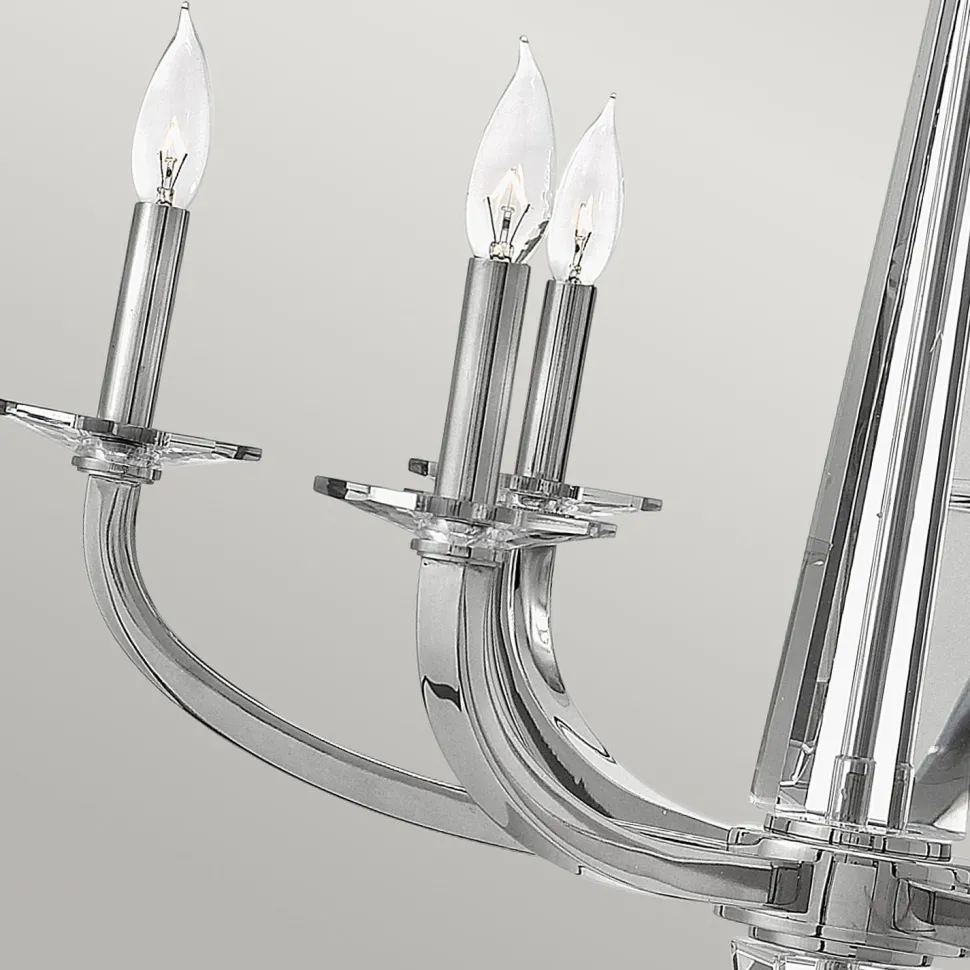 Kronleuchter Kristall Metall 71,1 cm breit E14 Modern