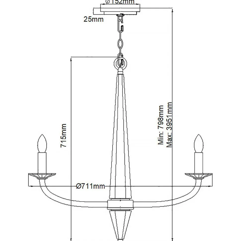 Kronleuchter Kristall Metall 71,1 cm breit E14 Modern