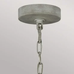 Kronleuchter Landhaus Shabby B: 81,3 cm H: max. 311 cm Grau