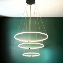 Kronleuchter LED Schwarz Weiß 3000 K 7195 lm Ø 79 cm