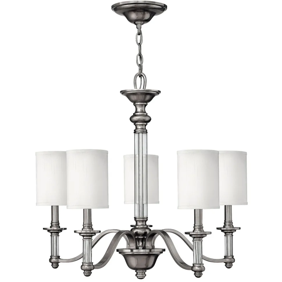 Kronleuchter LUANA in Nickel Ø:66cm kürzbar Lampe