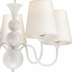 Kronleuchter MADISYN Weiß Stoff 5-flmg Esszimmer