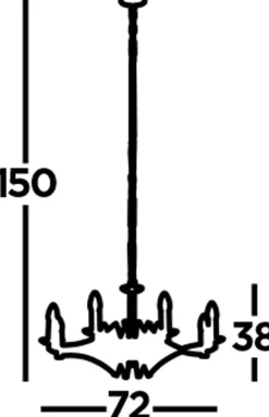 Kronleuchter Messing Antik E14 Metall Ø 72 cm 8-flammig