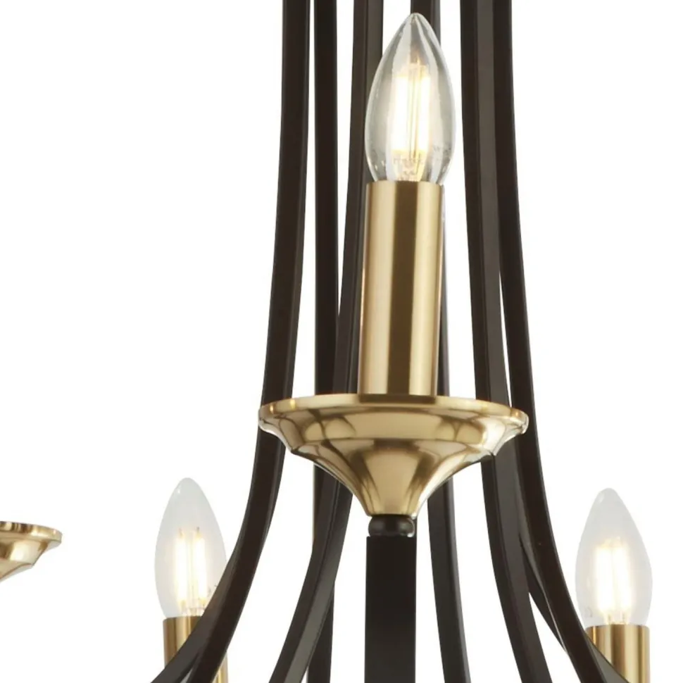 Kronleuchter Metall Ø 78 cm 9-flammig E14 in Bronze JORGE