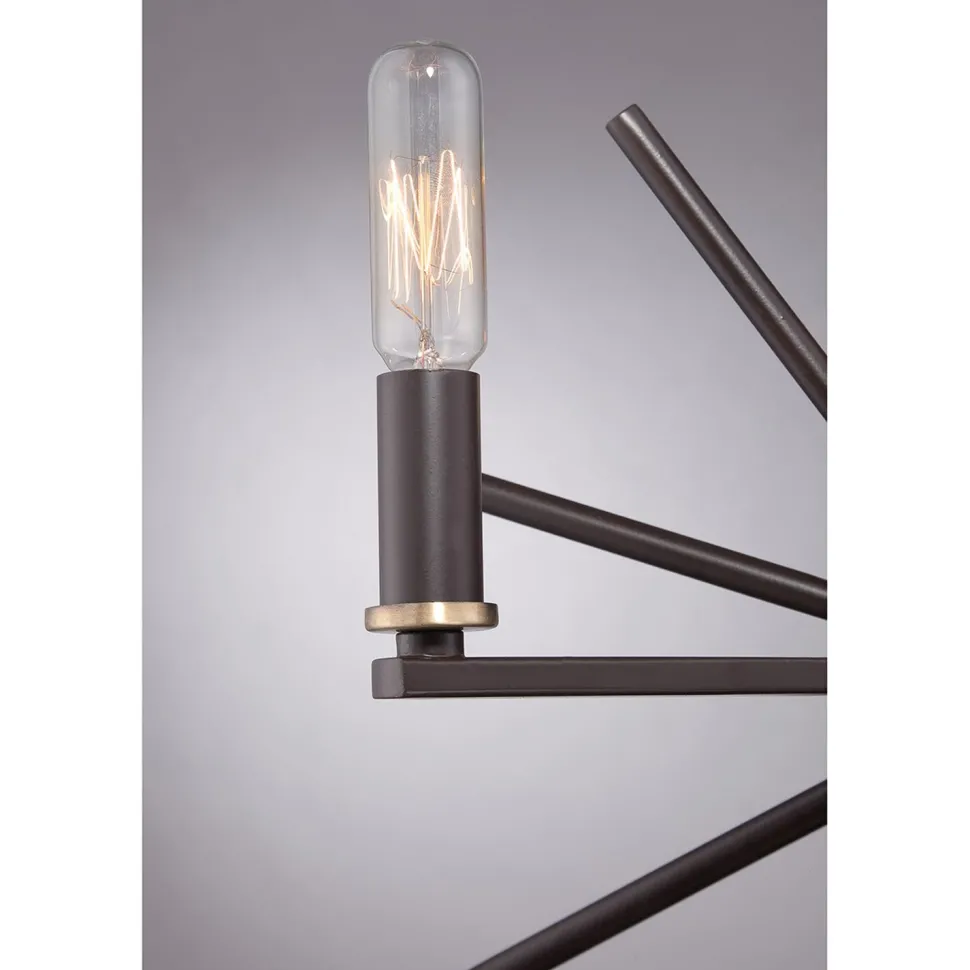 Kronleuchter Metall 3-flammig verstellbar in Bronze NELI