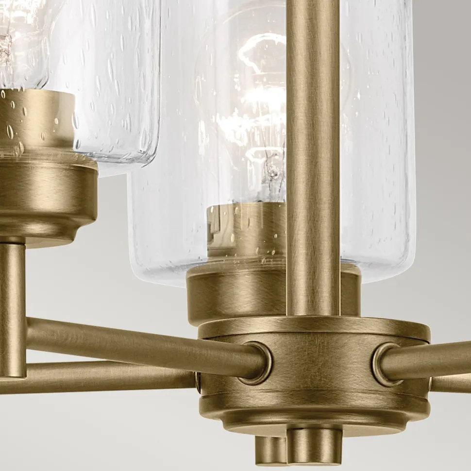 Kronleuchter Metall Glas 50,2 cm breit H: max. 144,4 cm