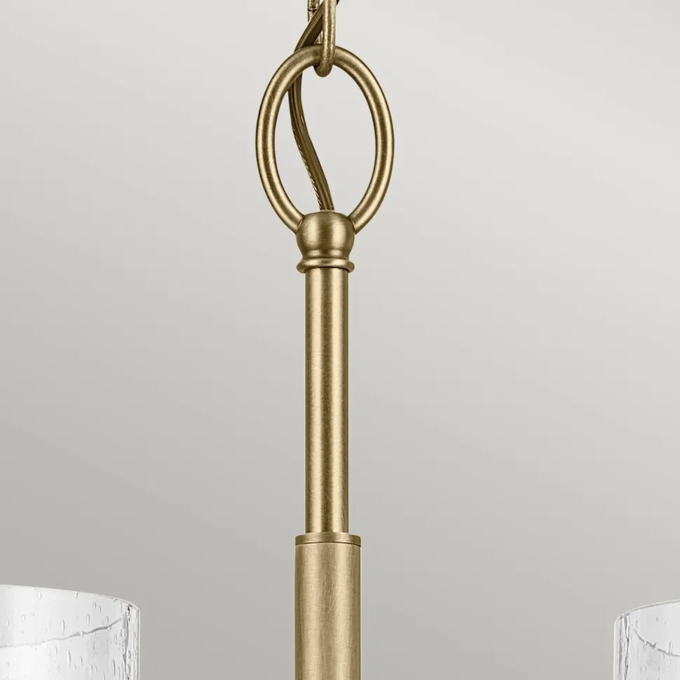 Kronleuchter Metall Glas 50,2 cm breit H: max. 144,4 cm