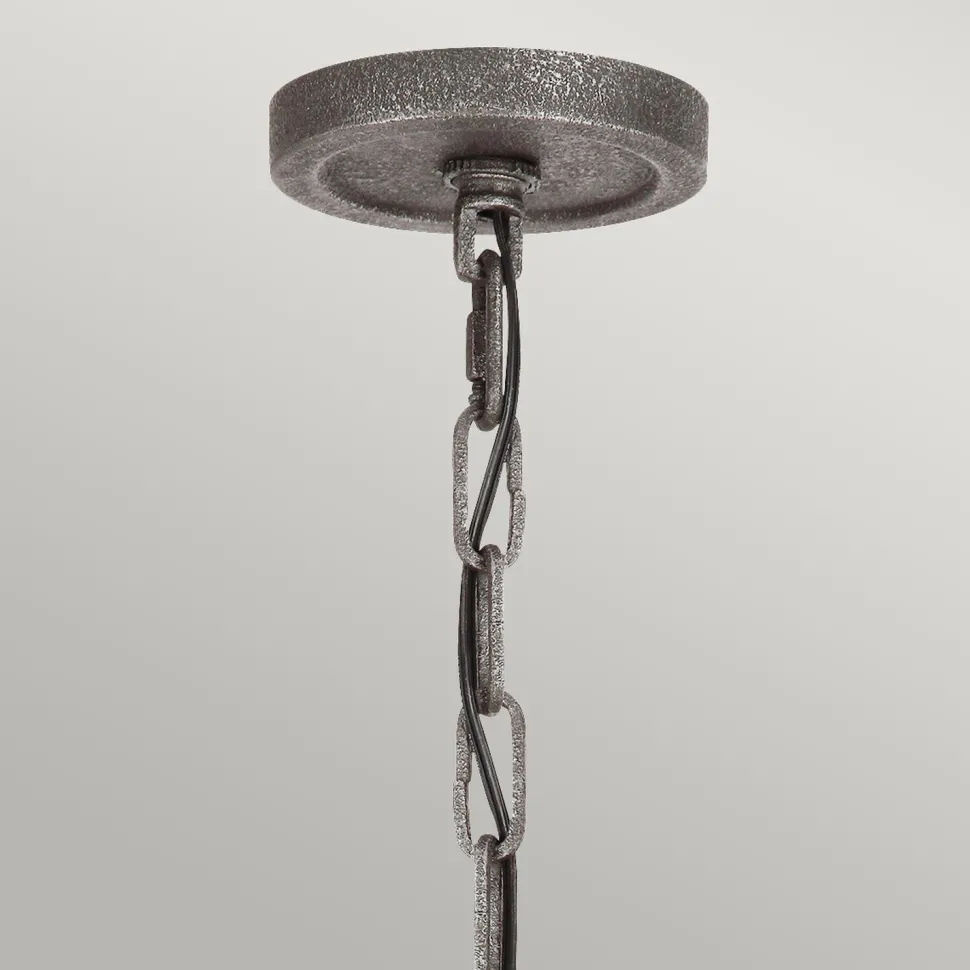 Kronleuchter Metall Glas E27 Ø 82,9 cm groß Rustikal