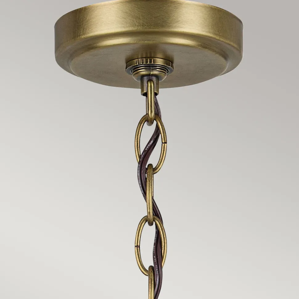 Kronleuchter Metall Glas B: 66 cm H: max. 145,2 cm 6x E27