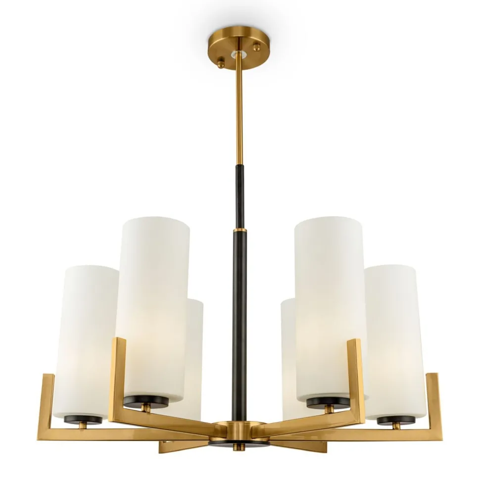 Kronleuchter Metall Glas B: 67 cm E27 Modern KAYA