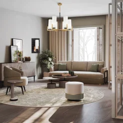 Kronleuchter Metall Glas B: 67 cm E27 Modern KAYA